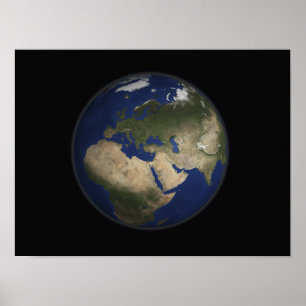 Póster Full Earth view of Africa, Europe, and Middle E