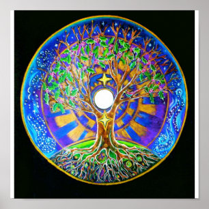 Póster Full Moon Mandala