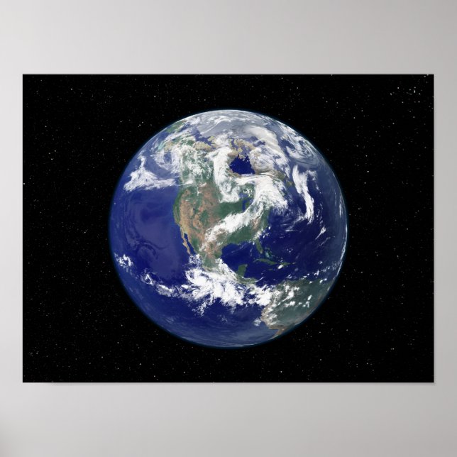 Póster Fully lit Earth centered on North America (Frente)