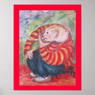 Póster Fumador de cigarrillos