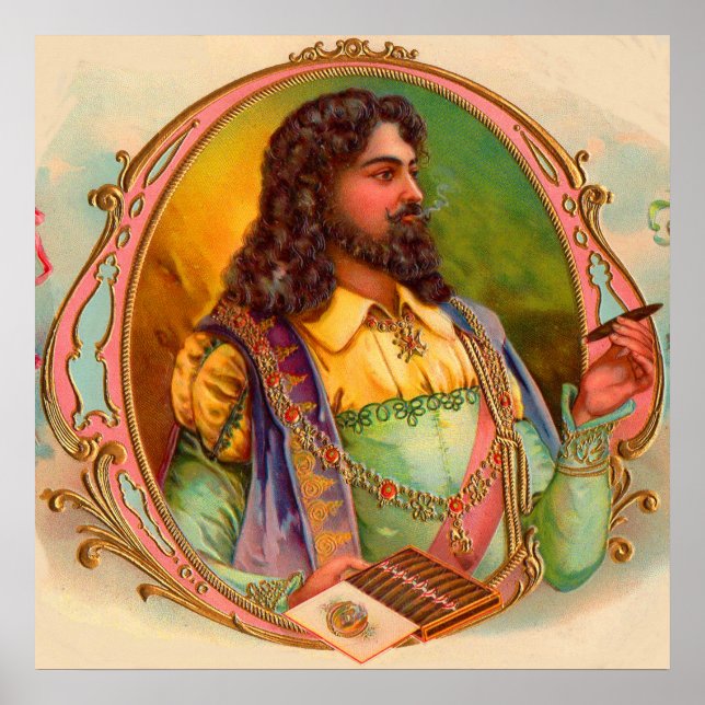 Póster fumador de puros del siglo XVI (Frente)