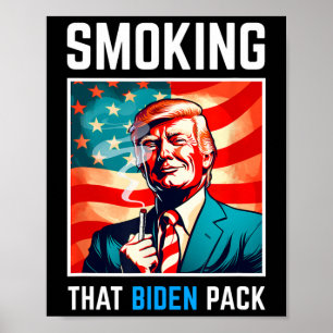 Póster Fumar ese Biden Pack - Trump 2024