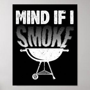 Póster Fumar Para Hombres Papá Gritando Carne Bbq Comida
