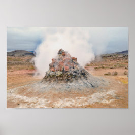 Póster Fumarole, zona geotérmica de Hverir, Islandia