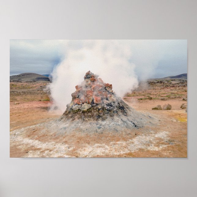 Póster Fumarole, zona geotérmica de Hverir, Islandia (Frente)