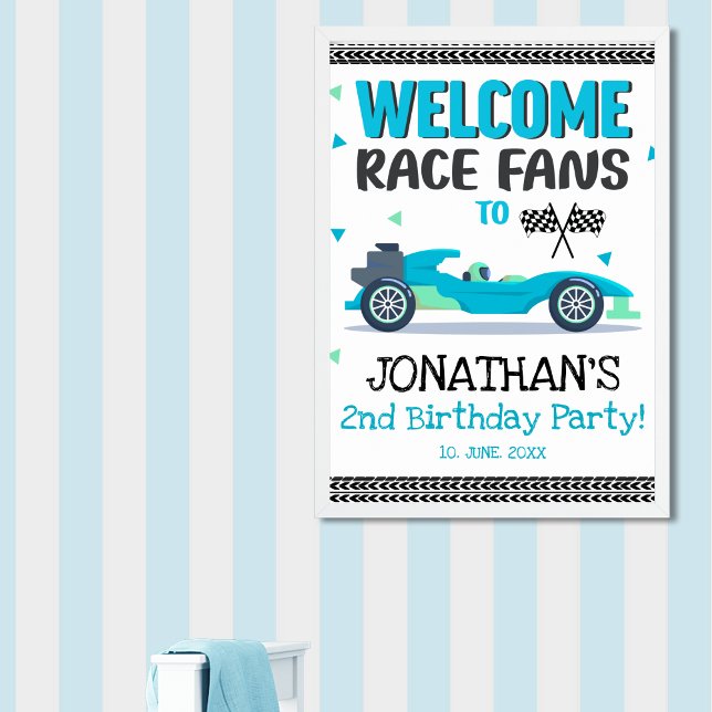 Póster  Fun 2nd Birthday Race Car Driver (Subido por el creador)