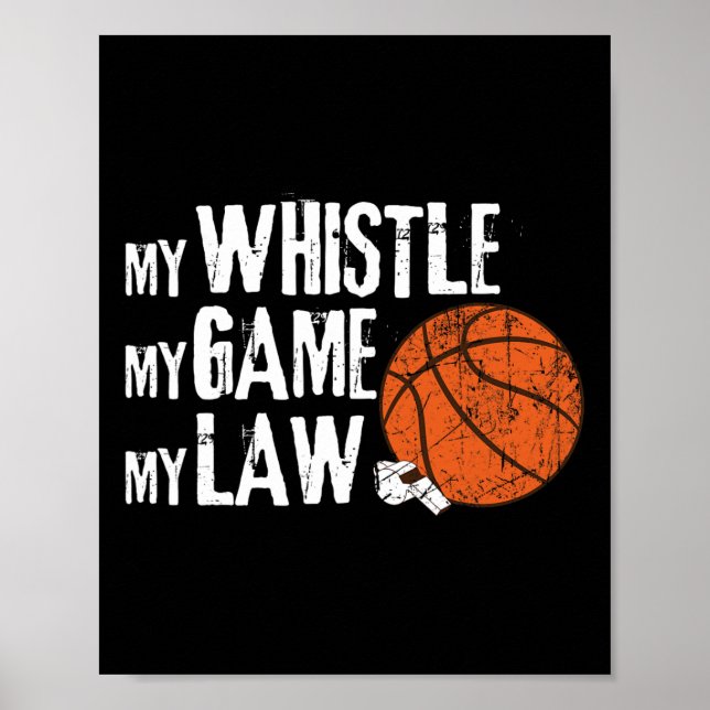 Póster Fun Basketball Ref Hoops - Árbitro de Baloncesto 1 (Frente)