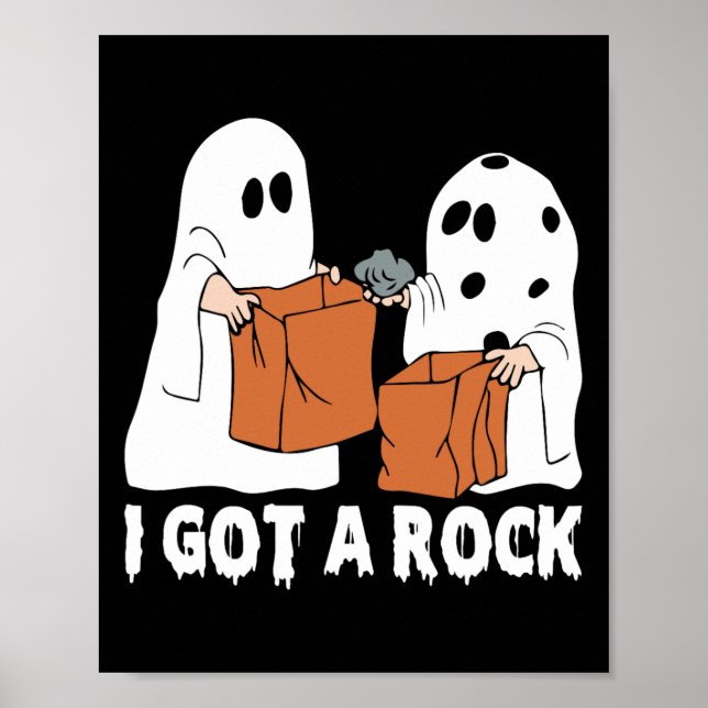 Póster Fun Boo Ghost Scary Tengo Una Halloween De Rock (Frente)