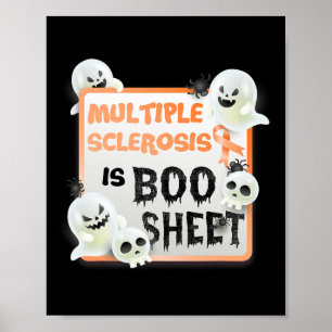 Póster Fun Boo Halloween Fantasma La Esclerosis Múltiple