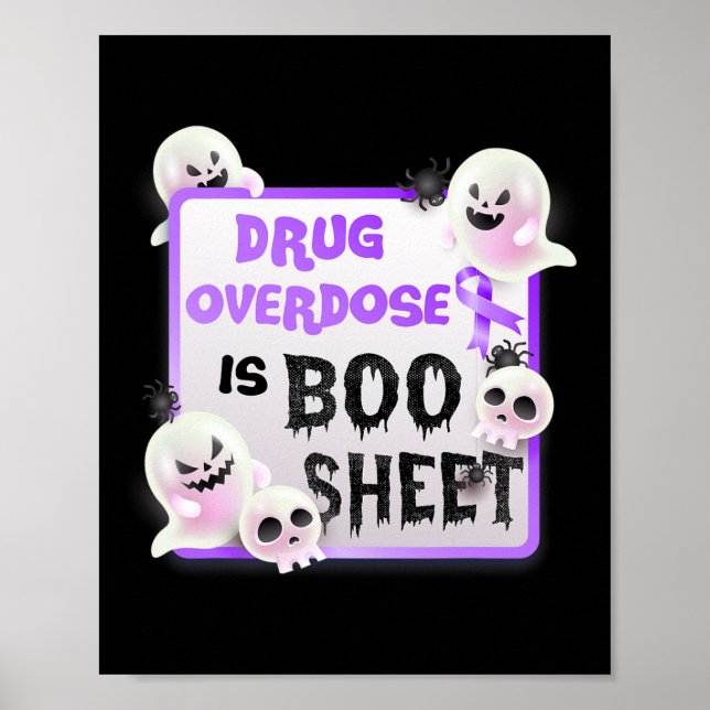 Póster Fun Boo Halloween La Sobredosis De Fármacos Fantas (Frente)