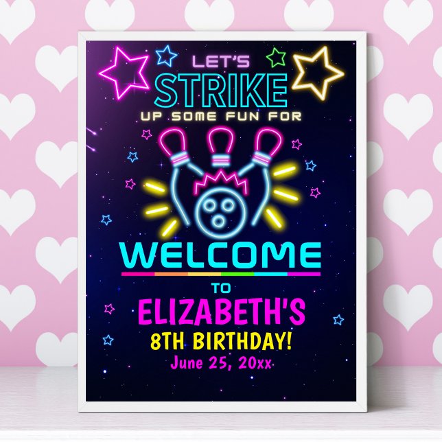 Póster Fun Bowling Birthday Girl (Subido por el creador)