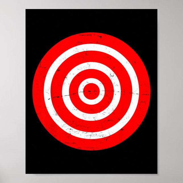 Póster Fun Bullseye Target Bulls Ojo Prank Regalo T (Frente)