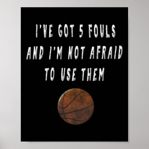 Póster Fun Bysketbyll Jugador Trash Talks Entrenador Gif