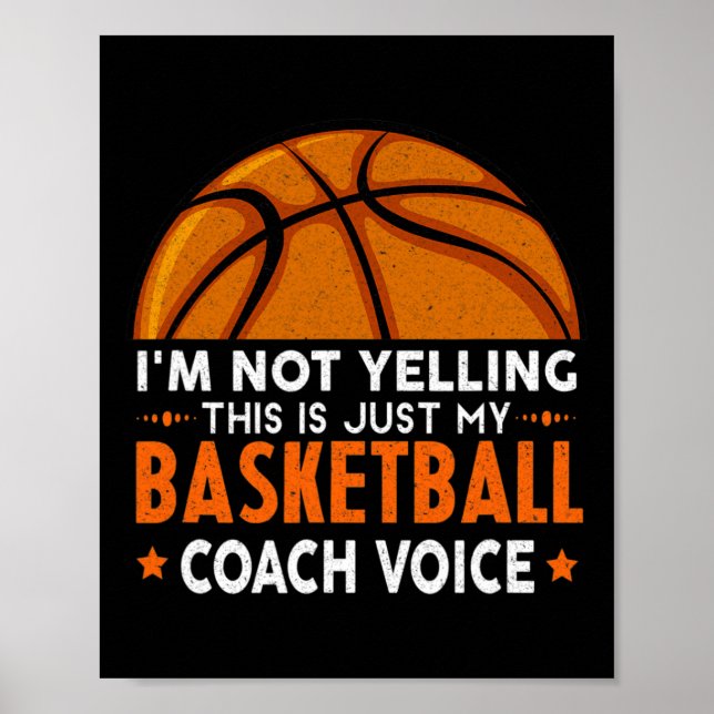 Póster Fun Coach Basketball Lover (Frente)