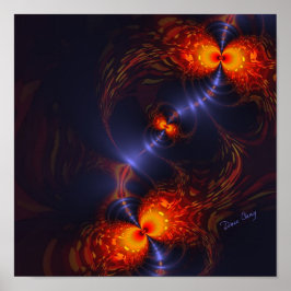 Póster Fun Dance of the Eyes – Indigo and Gold Sight