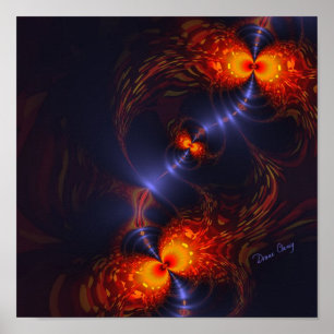 Póster Fun Dance of the Eyes – Indigo and Gold Sight