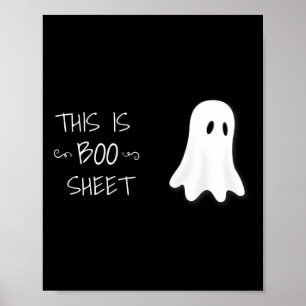 Póster Fun fantasma de Halloween Esta es la hoja de boom