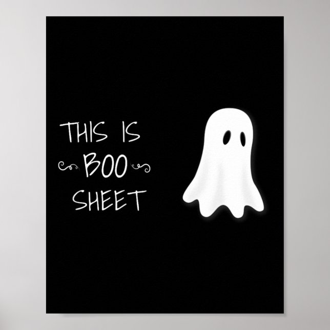 Póster Fun fantasma de Halloween Esta es la hoja de boom (Frente)
