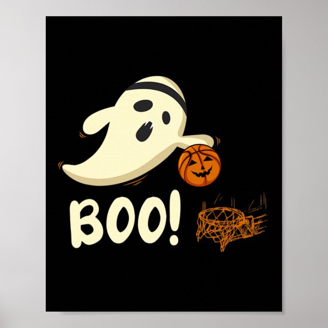 Póster Fun Fantasma Jugador Boo Bysketbyll Discurso de Ha (Frente)