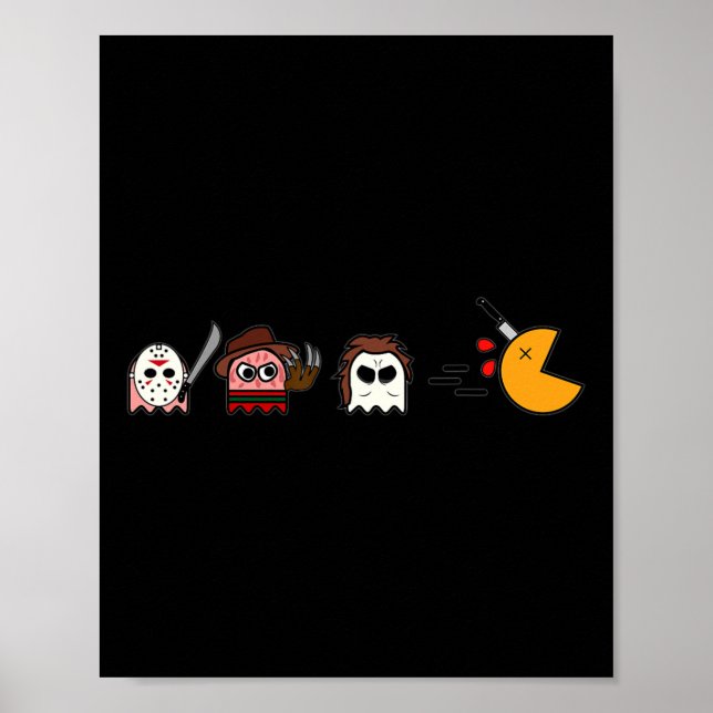 Póster Fun fantasmas parodian a Halloween Gamer Horror Mo (Frente)