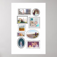 Fun Frames Nine Photo Personalizado Art Print