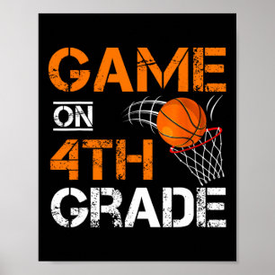 Póster Fun Games On Cuarto Grado Basketball First Day Of