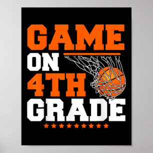 Póster Fun Games On Cuarto Grado Basketball First Day Of