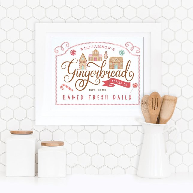 Póster Fun Gingerbread Bakery Co Nombre de Familia Person (Subido por el creador)