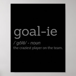 Póster Fun Goalie Goalkeeper Definición Hockey sobre fútb