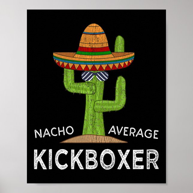 Póster Fun Hilarious Kickboxer Meme Funny Kickboxing  (Frente)