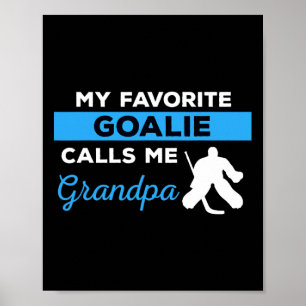 Póster Fun Hockey Abuelo Goalie Jugador Regalo deportivo