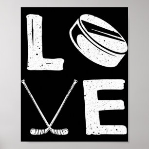 Póster Fun Hockey Design For Kids Men Women Ice Hockey Pl