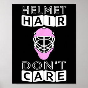Póster Fun Hockey Mujeres Casco Rosado Goalie Mask Regalo