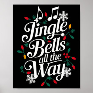 Póster Fun Jingle Bells todo el camino Navidades festivos