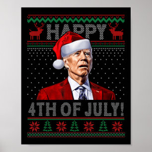 Póster Fun Joe Biden Felices Navidades De Julio