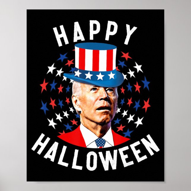 Póster Fun Joe Biden Feliz Halloween Para El 4 De Julio D (Frente)