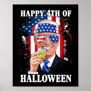 Póster Fun Joe Biden Happy Halloween Confused th Of July