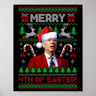 Póster Fun Joe Biden, Navidades Del 4 De Semana Santa, Fe