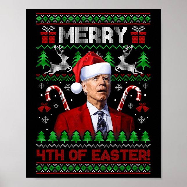 Póster Fun Joe Biden, Navidades Del 4 De Semana Santa, Fe (Frente)
