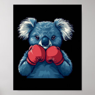 Póster Fun Koala Boxear Para Un Campeón Y Boxear Lo