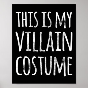 Póster Fun Lazy Halloween ESTE ES MI COSTUMBRE DE VILLAIN