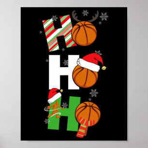 Póster Fun Navidades Baloncesto Pajamas Jugador coincidie