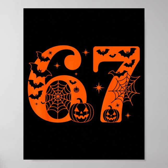 Póster Fun Six Seven 6 7 Meme Design Couples Halloween  (Frente)