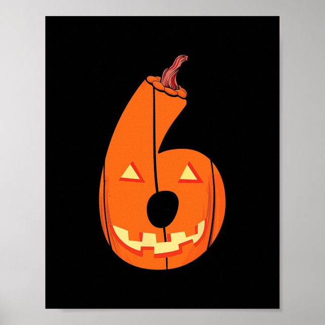 Póster Fun Six Seven 6 7 Meme Design Couples Halloween Pu (Frente)
