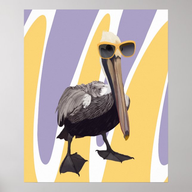 Póster Fun Summer Vibes Pelican Bird (Frente)