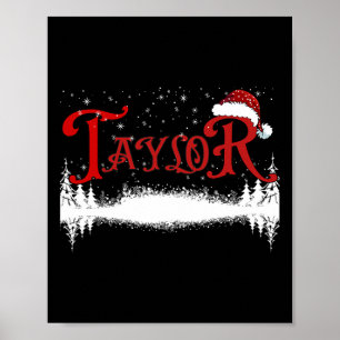 Póster Fun Taylor Santa Primer Nombre Navidades Taylor 1