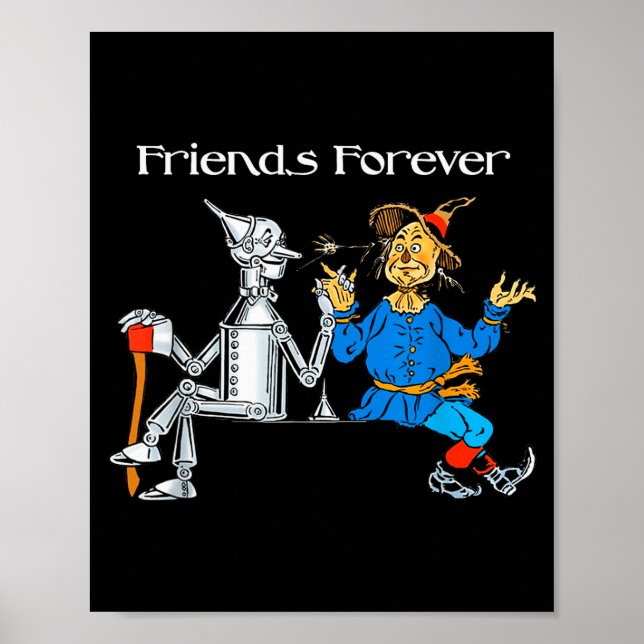 Póster Fun Tee Shirt Friends Forever Wizard Of Oz Ecrow  (Frente)