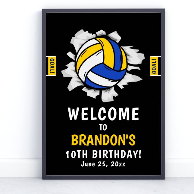 Póster Fun Volleyball Kids Birthday (Subido por el creador)