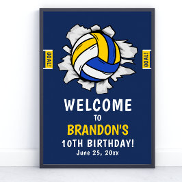Póster Fun Volleyball Kids Birthday