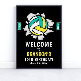 Póster Fun Volleyball Kids Birthday